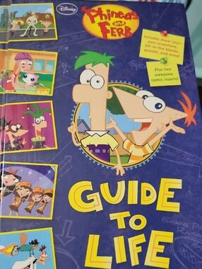 Disney Phineas and Ferb Guide to Life Book - Purple & Yellow Cover